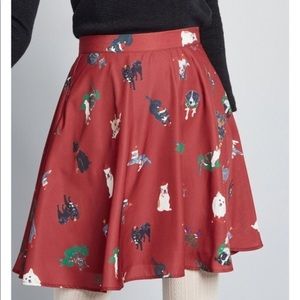 ModCloth Christmas Skater Skirt